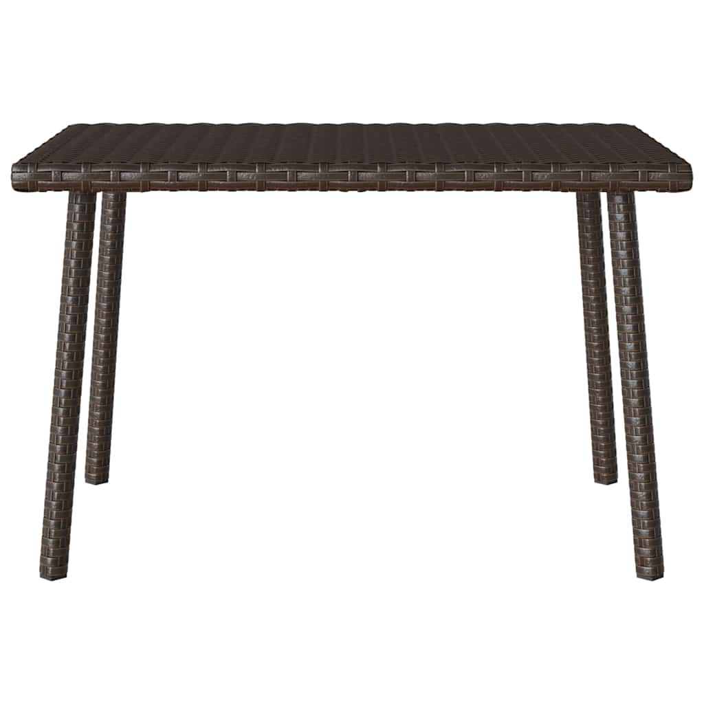 Tavolino Giardino Rettangolare Marrone 60x40x37 cm Polyrattan