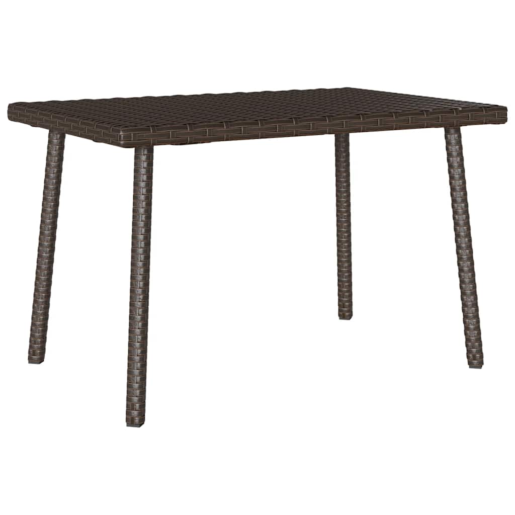 Tavolino Giardino Rettangolare Marrone 60x40x37 cm Polyrattan | homemem39