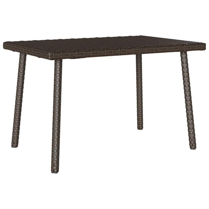 Tavolino Giardino Rettangolare Marrone 60x40x37 cm Polyrattan | homemem39