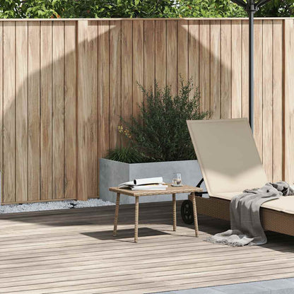 Tavolino da Giardino Rettangolare Beige 60x40x37 cm Polyrattan