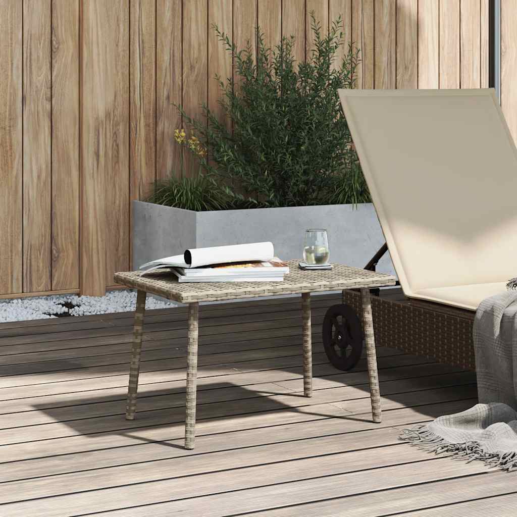 Tavolino da Giardino Rettangolare Grigio Chiaro 60x40x37 cm | homemem39