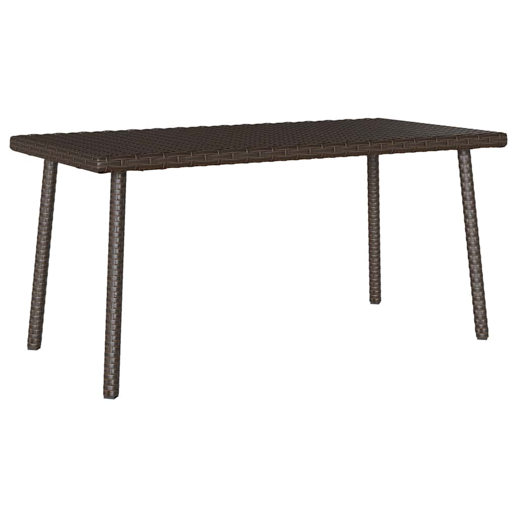 Tavolino Giardino Rettangolare Marrone 80x40x37 cm Polyrattan | homemem39