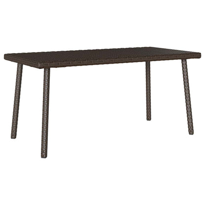 Tavolino Giardino Rettangolare Marrone 80x40x37 cm Polyrattan | homemem39