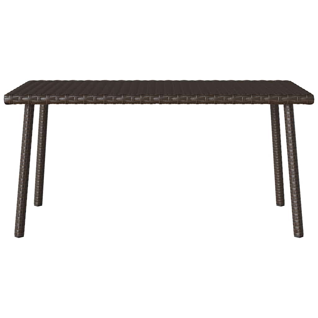 Tavolino Giardino Rettangolare Marrone 80x40x37 cm Polyrattan