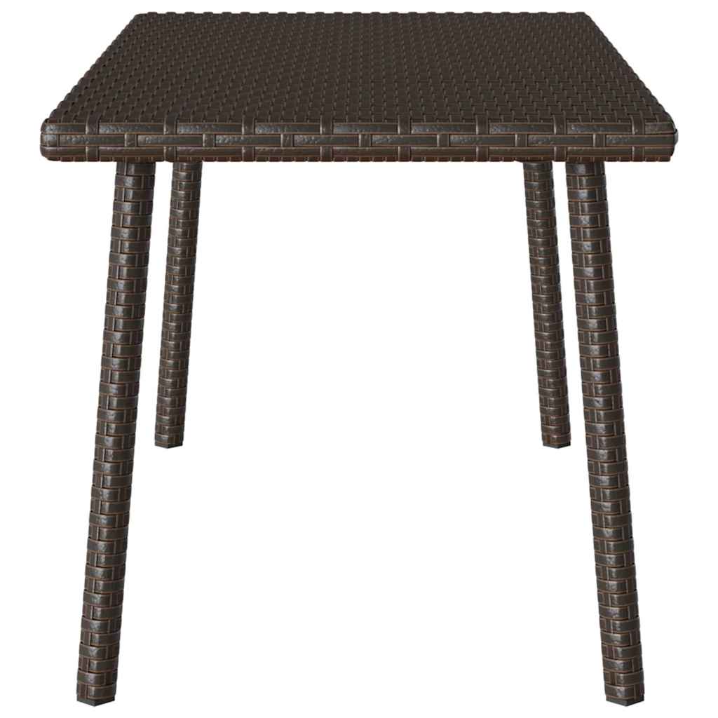 Tavolino Giardino Rettangolare Marrone 80x40x37 cm Polyrattan | homemem39
