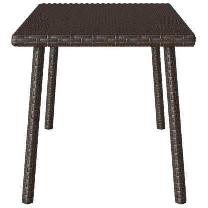 Tavolino Giardino Rettangolare Marrone 80x40x37 cm Polyrattan | homemem39