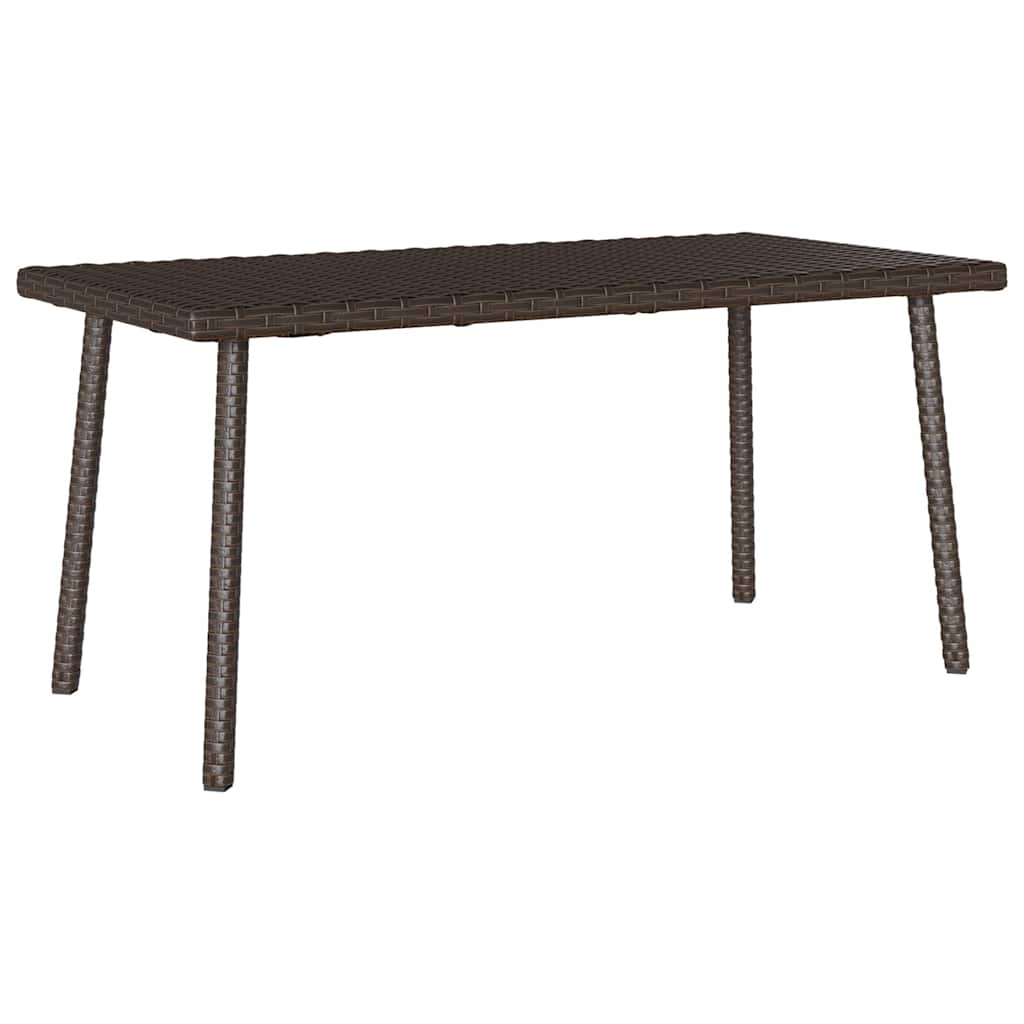 Tavolino Giardino Rettangolare Marrone 80x40x37 cm Polyrattan | homemem39