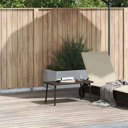 Tavolino Giardino Rettangolare Marrone 80x40x37 cm Polyrattan | homemem39