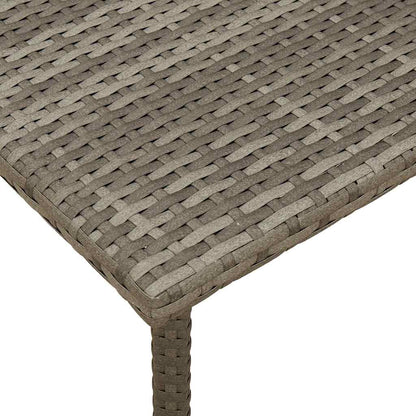 Tavolino da Giardino Rettangolare Grigio 80x40x37 cm Polyrattan | homemem39