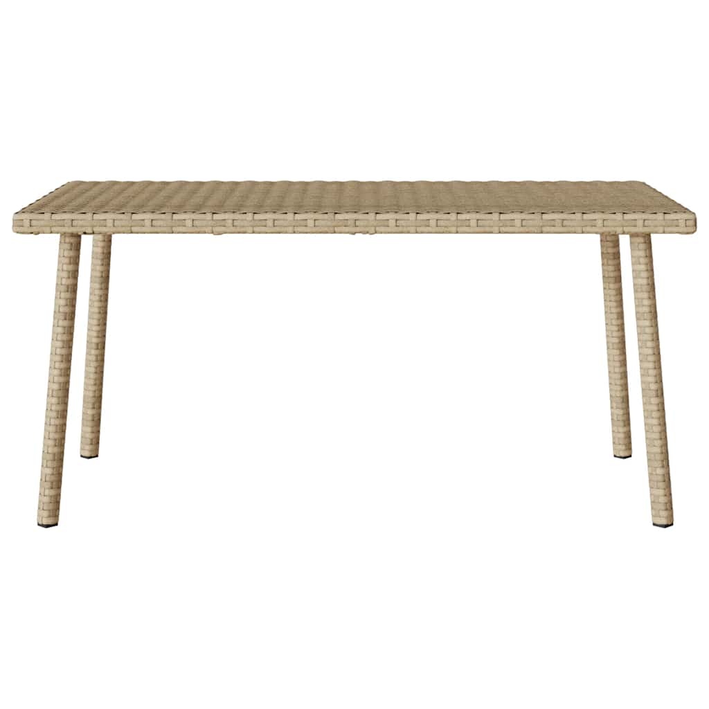 Tavolino da Giardino Rettangolare Beige 80x40x37 cm Polyrattan | homemem39