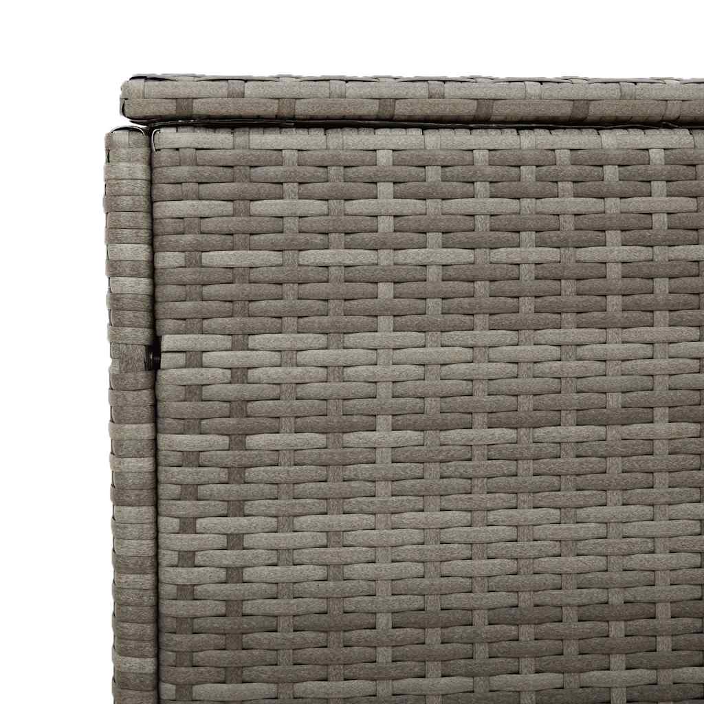 Baule da Giardino Grigio 110x50x58 cm in Polyrattan - homemem39