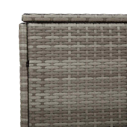 Baule da Giardino Grigio 110x50x58 cm in Polyrattan - homemem39