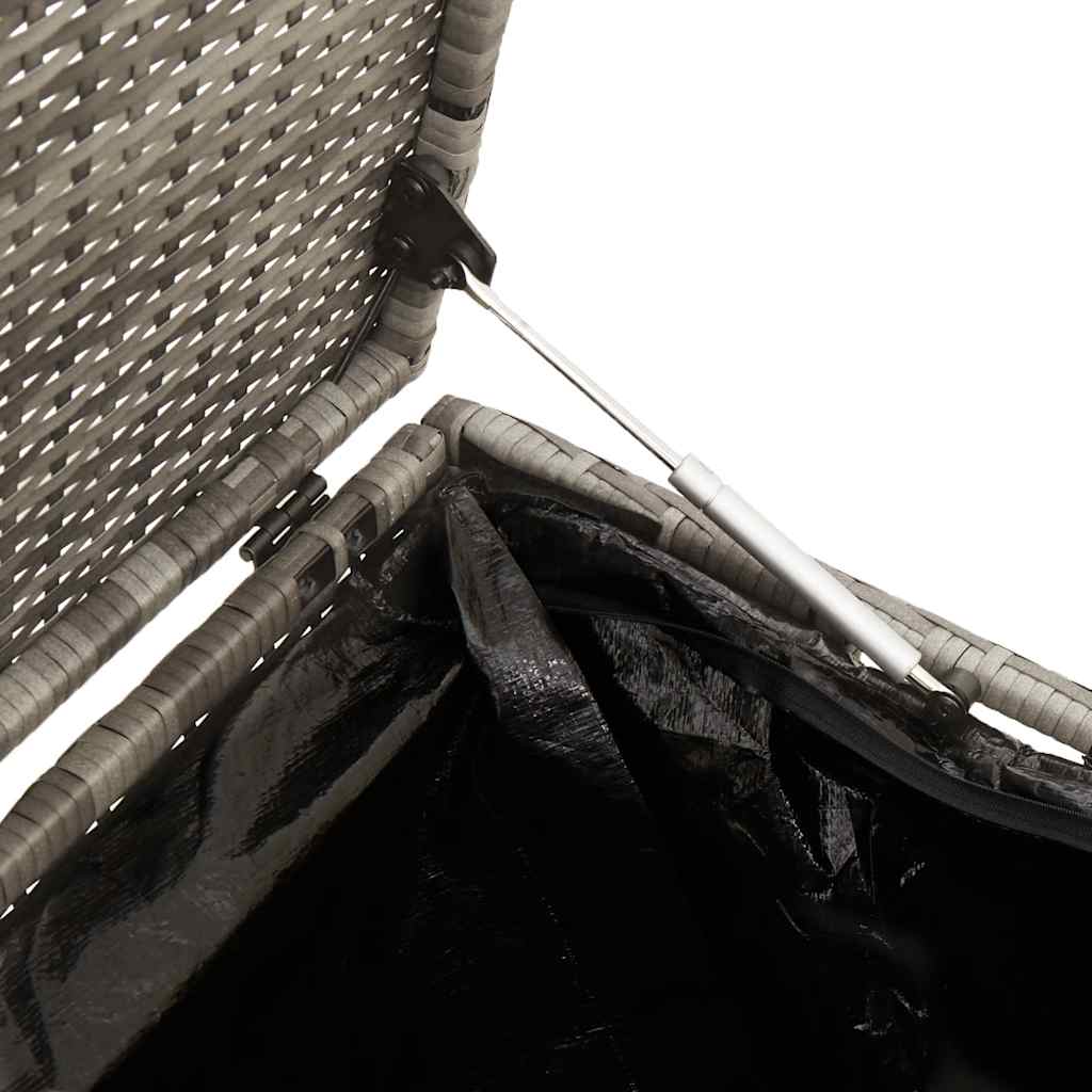 Baule da Giardino Grigio 110x50x58 cm in Polyrattan - homemem39