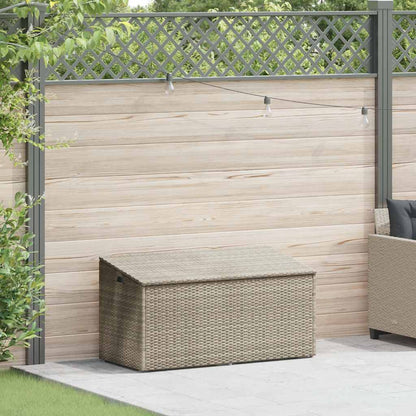 Baule da Giardino Grigio Chiaro 110x50x58 cm in Polyrattan - homemem39