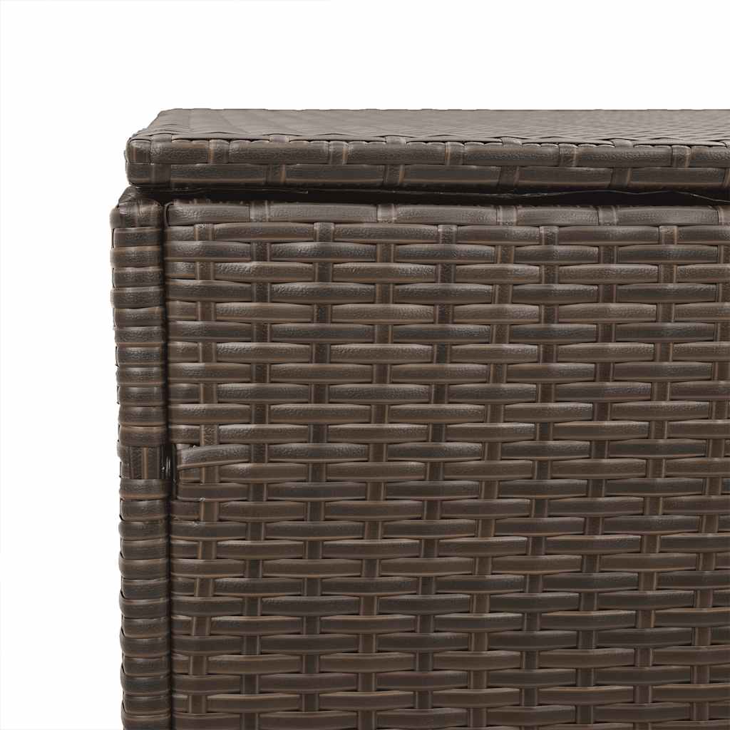Baule da Giardino Marrone 220x50x58 cm in Polyrattan - homemem39