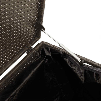 Baule da Giardino Marrone 220x50x58 cm in Polyrattan - homemem39