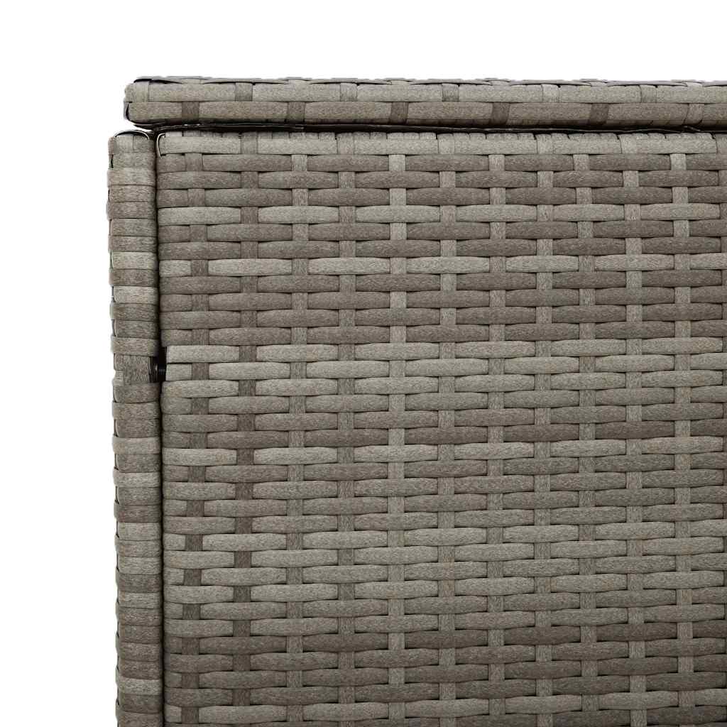 Baule da Giardino Grigio 220x50x58 cm in Polyrattan - homemem39