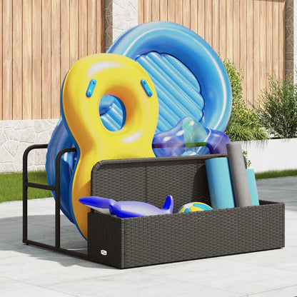 Galleggiante a Bordo Piscina Nero 110x100x57 cm in Polyrattan - homemem39
