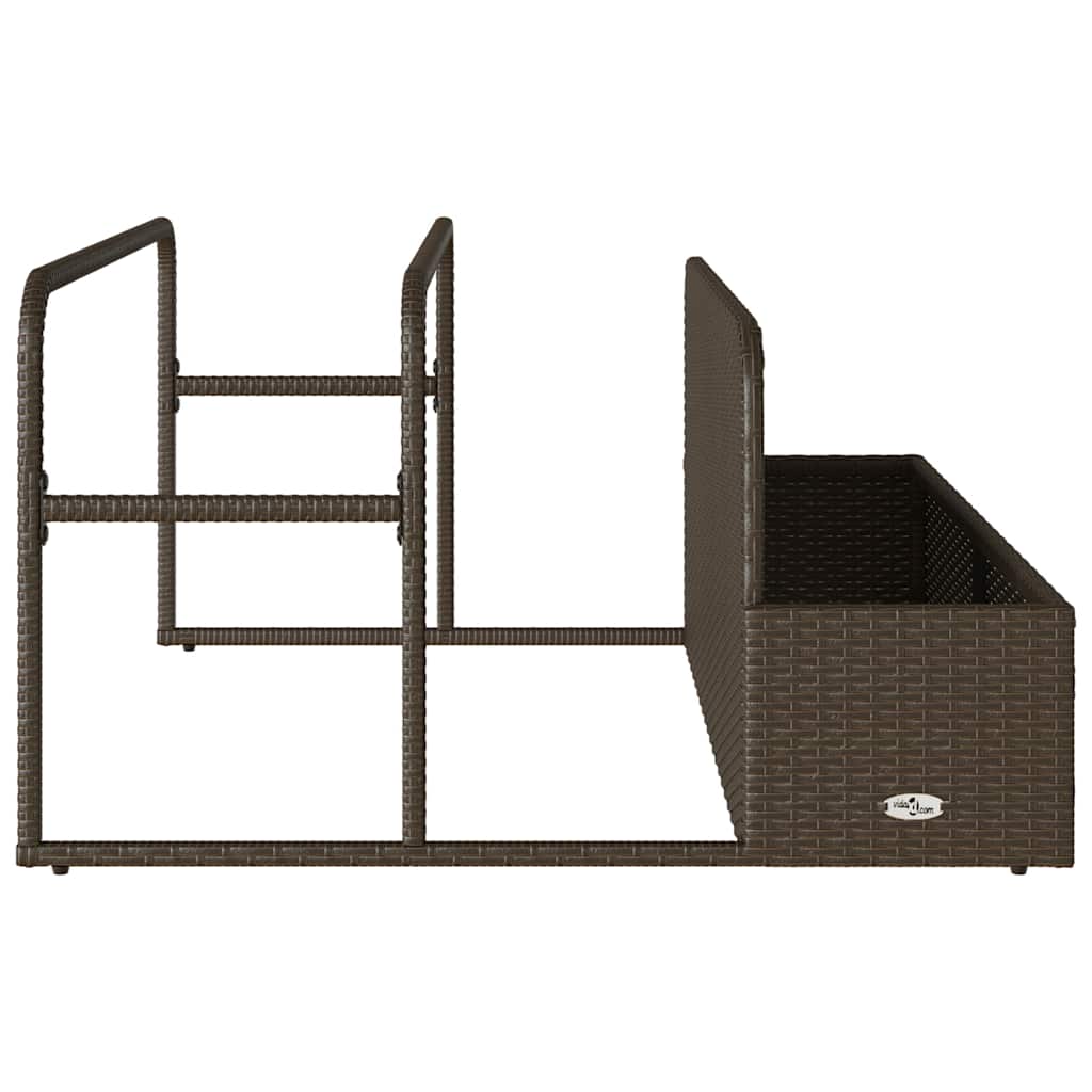 Galleggiante a Bordo Piscina Marrone 110x100x57 cm Polyrattan - homemem39