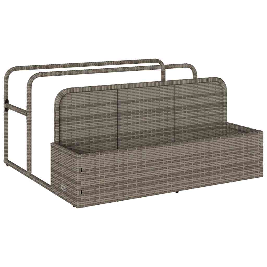 Galleggiante a Bordo Piscina Grigio 110x100x57 cm in Polyrattan - homemem39