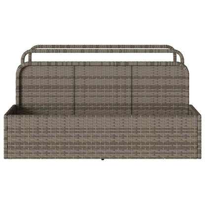Galleggiante a Bordo Piscina Grigio 110x100x57 cm in Polyrattan - homemem39