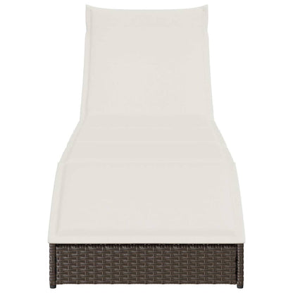 Lettino Prendisole Pieghevole con Cuscino e Portaoggetti - homemem39