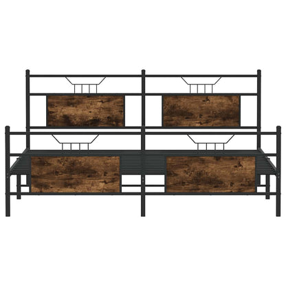 Giroletto senza Materaso in Metallo Rovere Fumo 160x200 cm