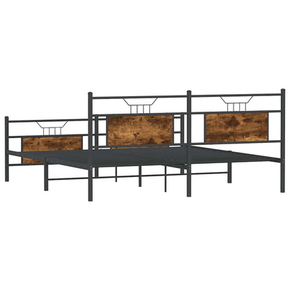 Giroletto senza Materaso in Metallo Rovere Fumo 160x200 cm
