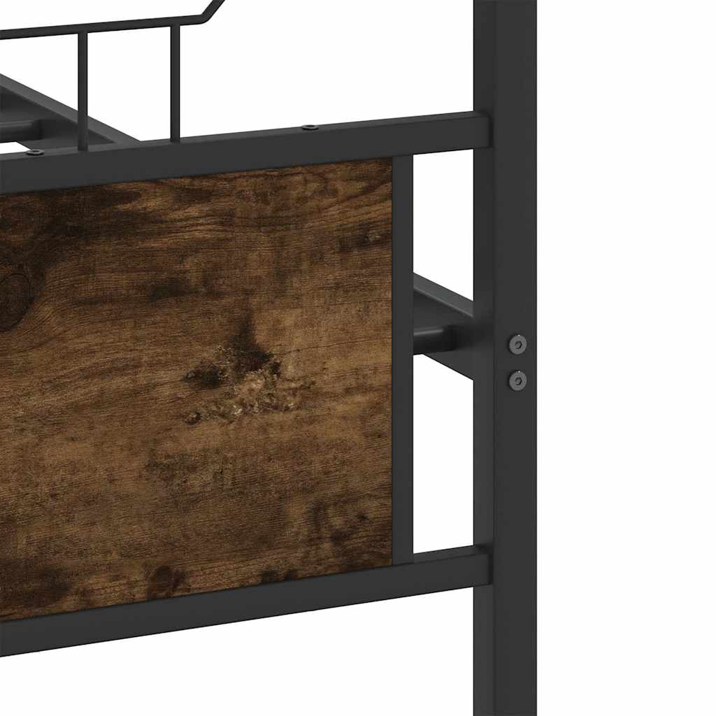 Giroletto senza Materaso in Metallo Rovere Fumo 160x200 cm