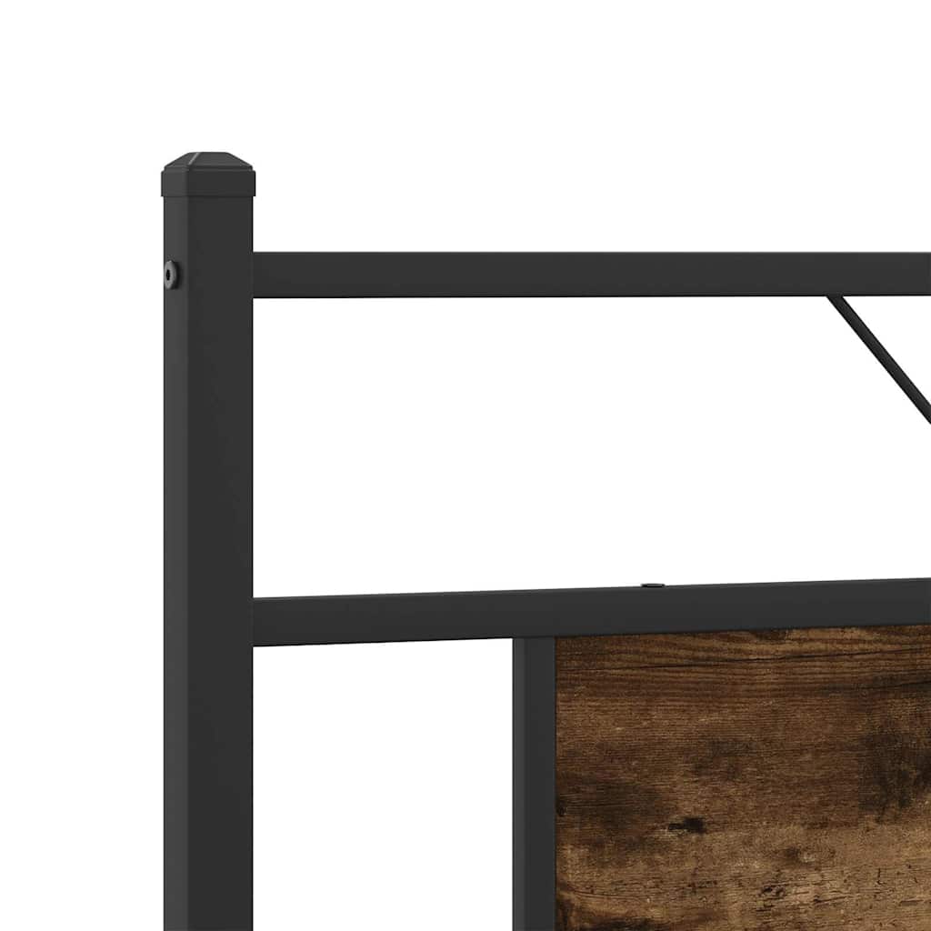 Giroletto senza Materaso in Metallo Rovere Fumo 183x213 cm - homemem39