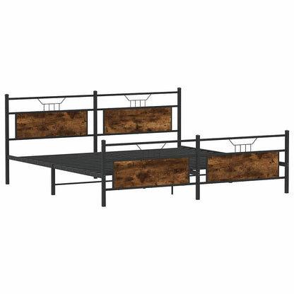Giroletto senza Materaso in Metallo Rovere Fumo 193x203 cm