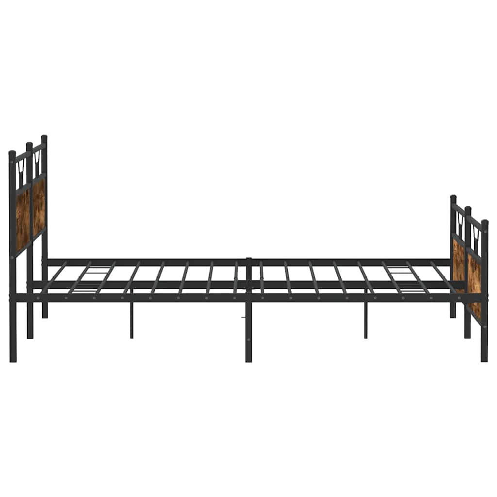 Giroletto senza Materaso in Metallo Rovere Fumo 193x203 cm