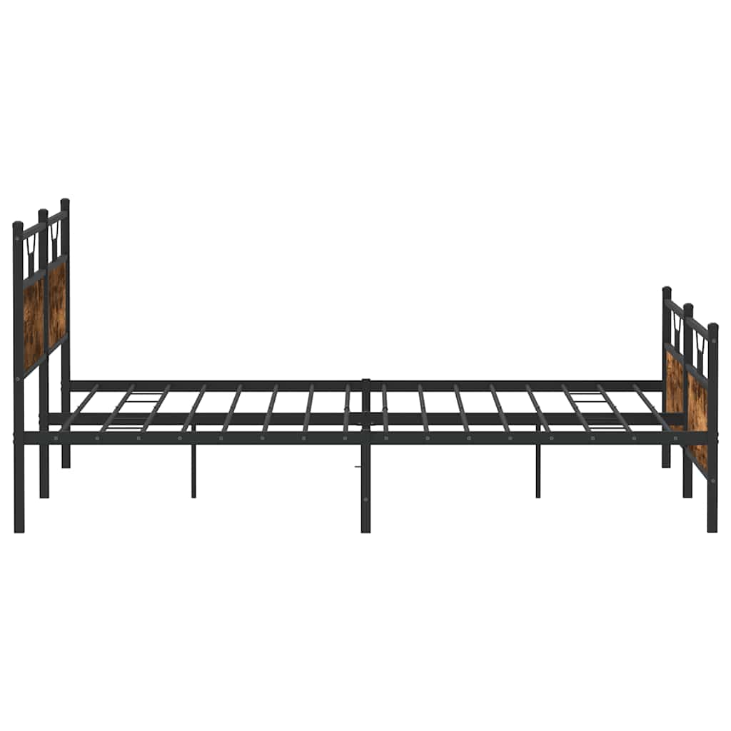 Giroletto senza Materaso in Metallo Rovere Fumo 200x200 cm | homemem39