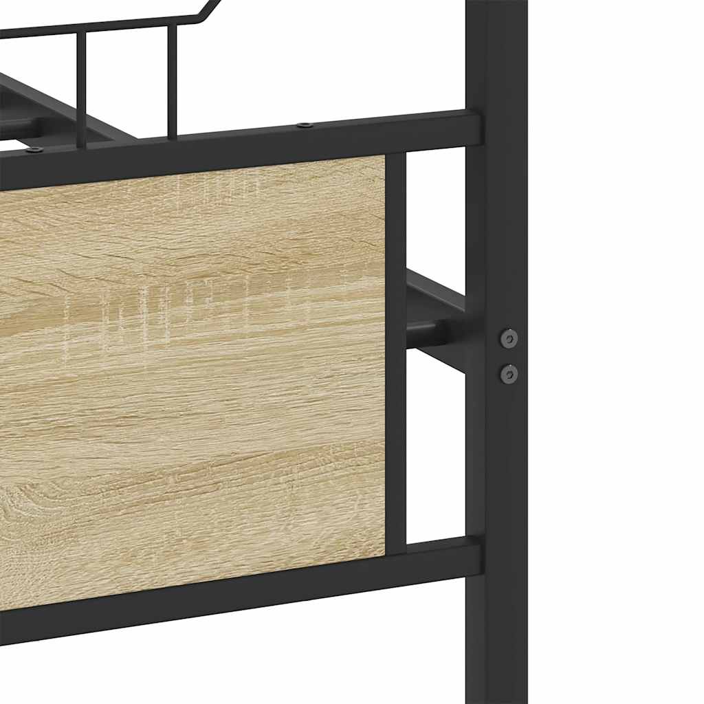Giroletto senza Materaso in Metallo Rovere Sonoma 180x200 cm