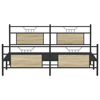 Giroletto senza Materaso in Metallo Rovere Sonoma 183x213 cm