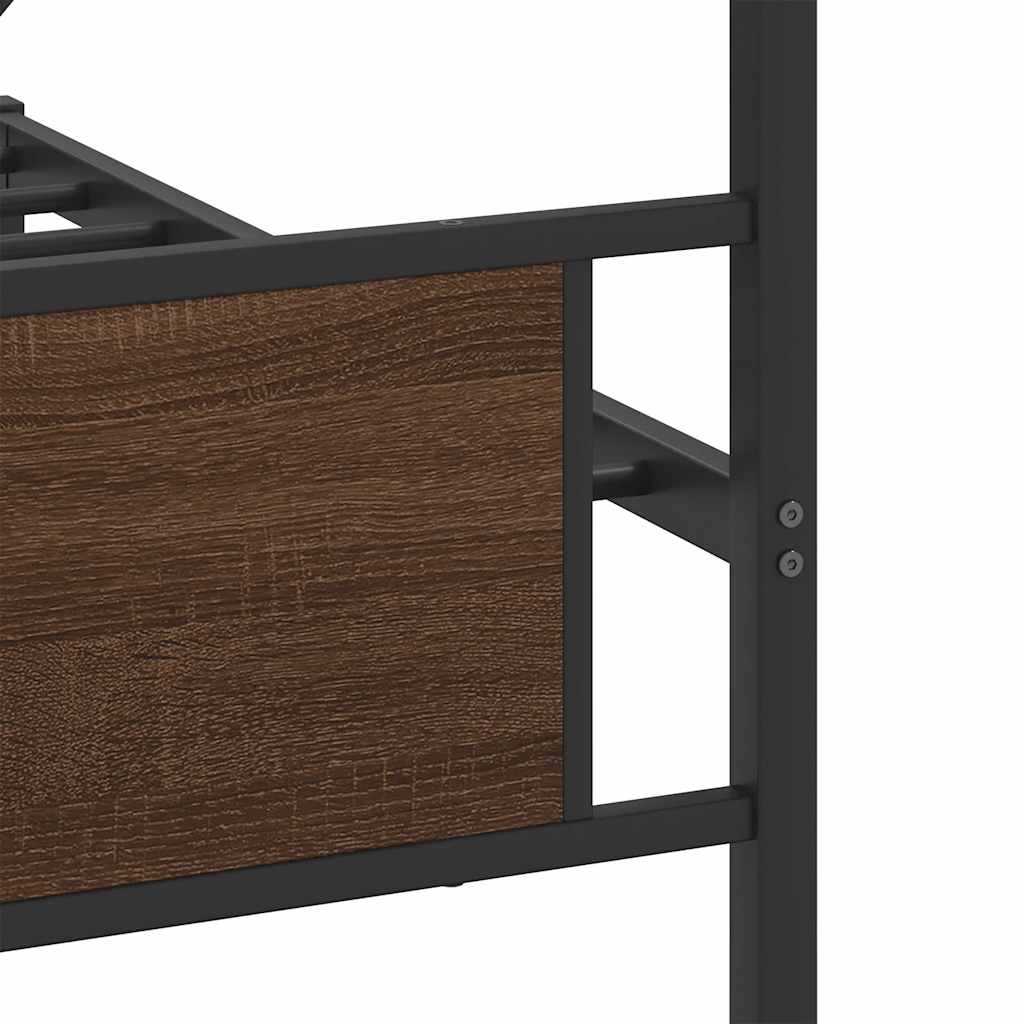 Giroletto senza Materaso in Metallo Rovere Marrone 200x200 cm - homemem39