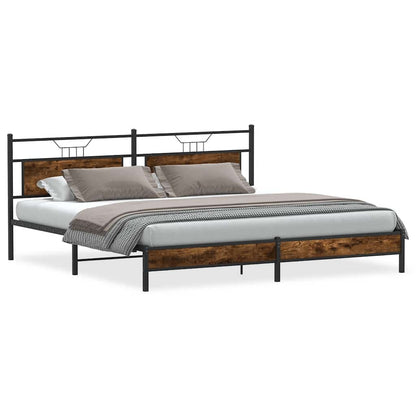 Giroletto senza Materaso in Metallo Rovere Fumo 193x203 cm