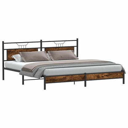 Giroletto senza Materaso in Metallo Rovere Fumo 193x201 cm | homemem39