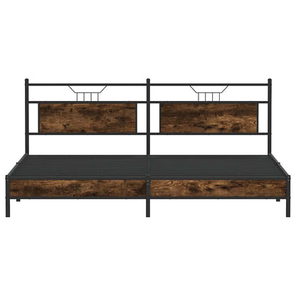 Giroletto senza Materaso in Metallo Rovere Fumo 193x201 cm | homemem39