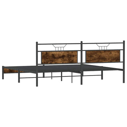 Giroletto senza Materaso in Metallo Rovere Fumo 193x203 cm