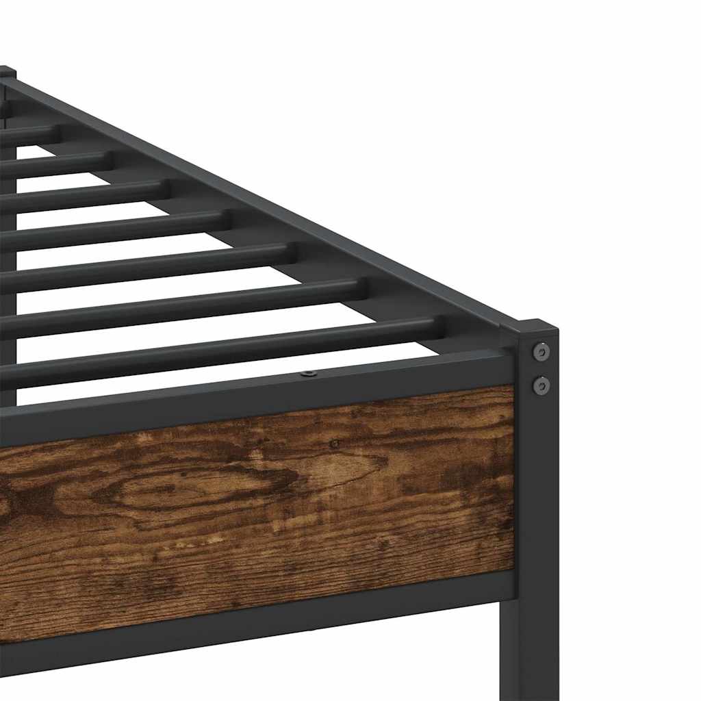 Giroletto senza Materaso in Metallo Rovere Fumo 193x203 cm