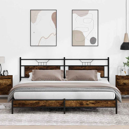 Giroletto senza Materaso in Metallo Rovere Fumo 193x203 cm