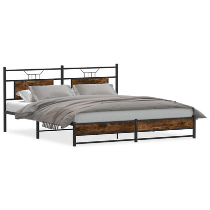 Giroletto senza Materaso in Metallo Rovere Fumo 180x200 cm