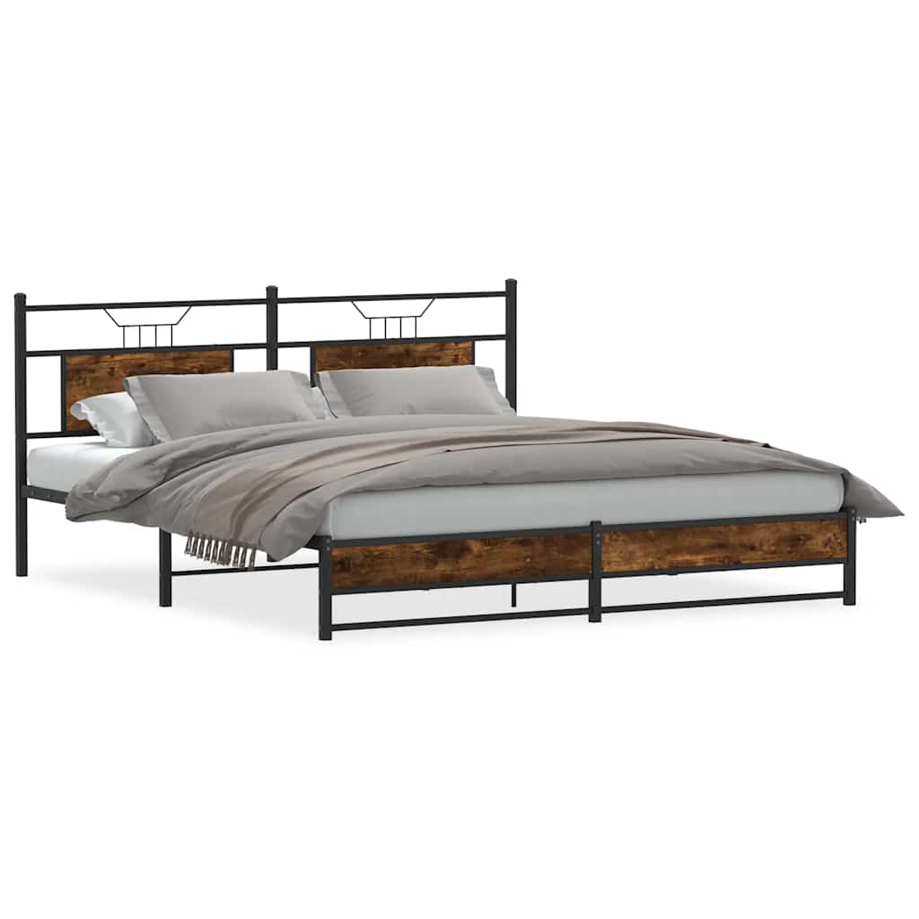 Giroletto senza Materaso in Metallo Rovere Fumo 183x213 cm