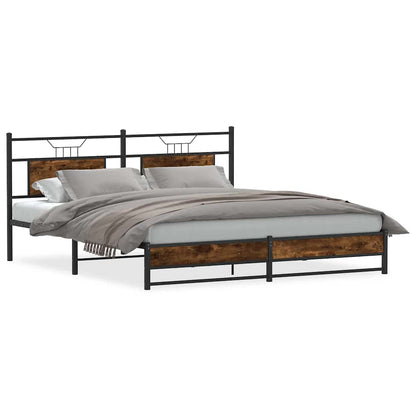 Giroletto senza Materaso in Metallo Rovere Fumo 183x213 cm