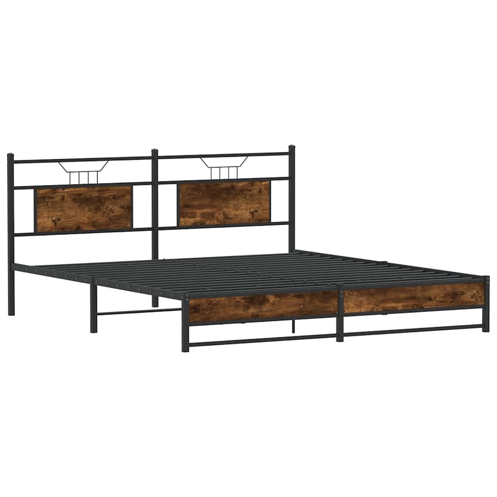 Giroletto senza Materaso in Metallo Rovere Fumo 183x213 cm