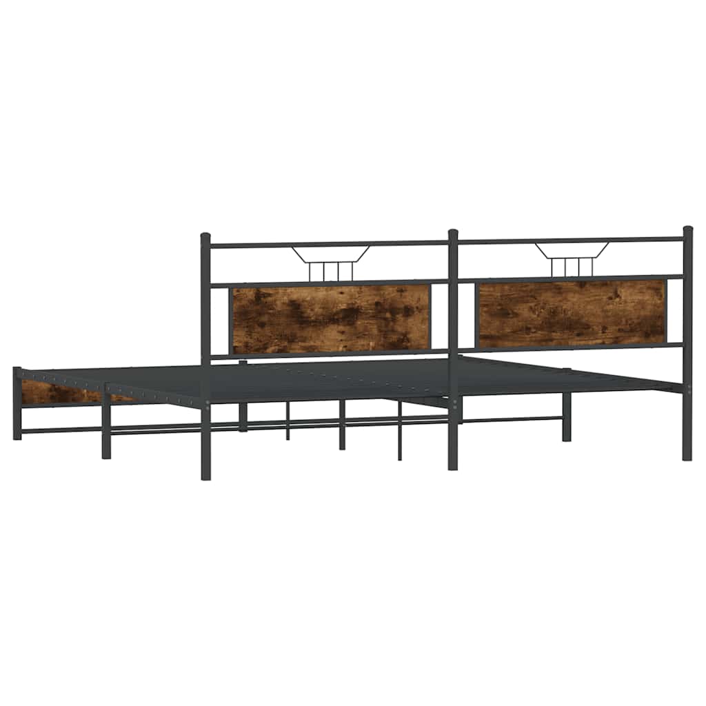 Giroletto senza Materaso in Metallo Rovere Fumo 193x203 cm