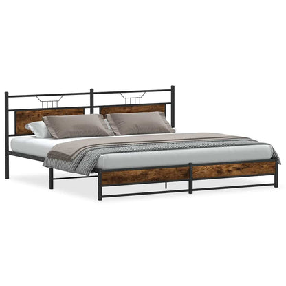 Giroletto senza Materaso in Metallo Rovere Fumo 200x200 cm