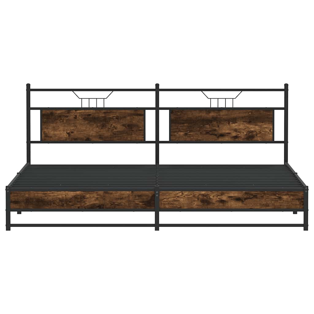 Giroletto senza Materaso in Metallo Rovere Fumo 200x200 cm