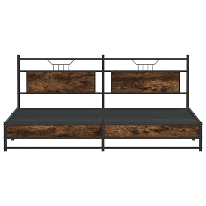 Giroletto senza Materaso in Metallo Rovere Fumo 200x200 cm